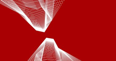 Mimari sanat konseptinde soyut çizgiler, minimum geometrik şekiller. 