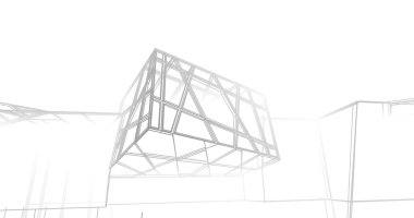 soyut mimari duvar kağıdı tasarımı, dijital konsept arkaplan