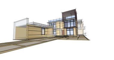 soyut mimari duvar kağıdı tasarımı, dijital konsept arkaplan