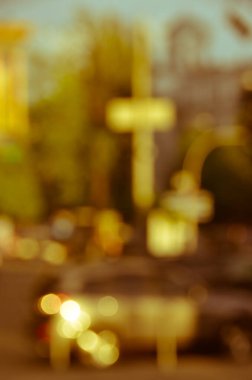 Bulanık şehir manzarası, soyut arkaplan 