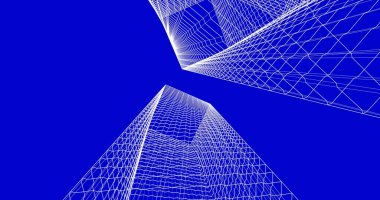 soyut mimari duvar kağıdı tasarımı, dijital konsept arkaplan