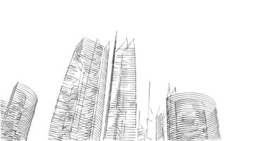 soyut mimari duvar kağıdı tasarımı, dijital konsept arkaplan