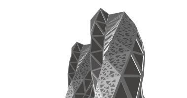 soyut mimari duvar kağıdı tasarımı, dijital konsept arkaplan