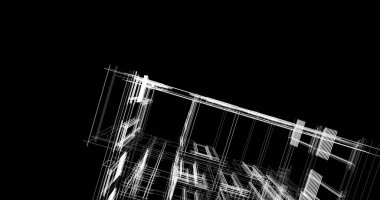 soyut mimari duvar kağıdı tasarımı, dijital konsept arkaplan