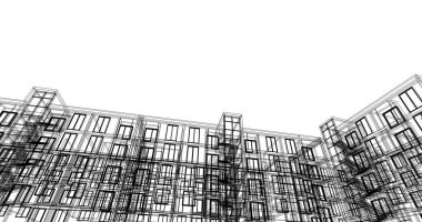 soyut mimari duvar kağıdı tasarımı, dijital konsept arkaplan