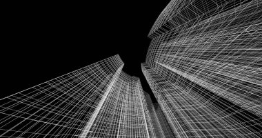 soyut mimari duvar kağıdı tasarımı, dijital konsept arkaplan