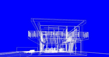 soyut mimari duvar kağıdı tasarımı, dijital konsept arkaplan