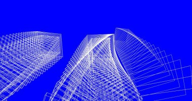 soyut mimari duvar kağıdı tasarımı, dijital konsept arkaplan