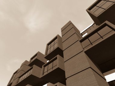 soyut mimari duvar kağıdı tasarımı, dijital konsept arkaplan