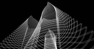 soyut mimari duvar kağıdı tasarımı, dijital konsept arkaplan