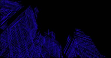 Arkaplanda mimari bina 3d illüstrasyon