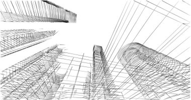 soyut mimari duvar kağıdı tasarımı, dijital konsept arkaplan