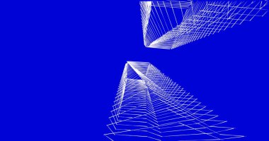 Mimari sanat konseptinde soyut çizgiler, minimum geometrik şekiller. 