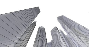 soyut mimari duvar kağıdı tasarımı, dijital konsept arkaplan