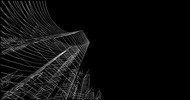soyut mimari duvar kağıdı tasarımı, dijital konsept arkaplan