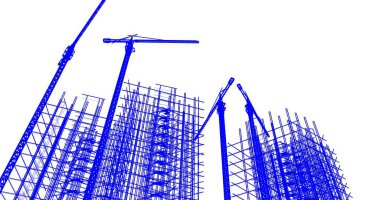 soyut mimari duvar kağıdı tasarımı, dijital konsept arkaplan