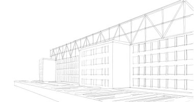 soyut mimari duvar kağıdı tasarımı, dijital konsept arkaplan