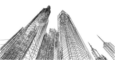 soyut mimari duvar kağıdı tasarımı, dijital konsept arkaplan