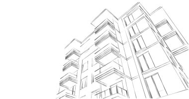 soyut mimari duvar kağıdı tasarımı, dijital konsept arkaplan