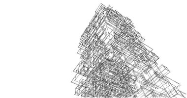 soyut mimari duvar kağıdı tasarımı, dijital konsept arkaplan