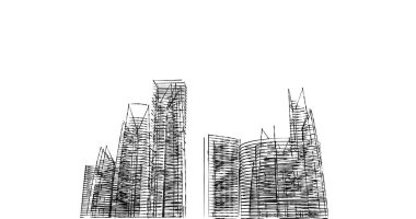 soyut mimari duvar kağıdı tasarımı, dijital konsept arkaplan