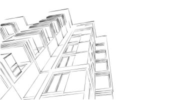 soyut mimari duvar kağıdı tasarımı, dijital konsept arkaplan