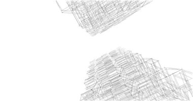 soyut mimari duvar kağıdı tasarımı, dijital konsept arkaplan