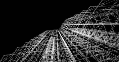 soyut mimari duvar kağıdı tasarımı, dijital konsept arkaplan