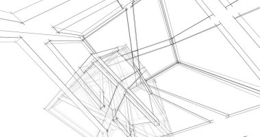 soyut mimari duvar kağıdı tasarımı, dijital konsept arkaplan