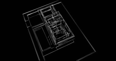 soyut mimari duvar kağıdı tasarımı, dijital konsept arkaplan