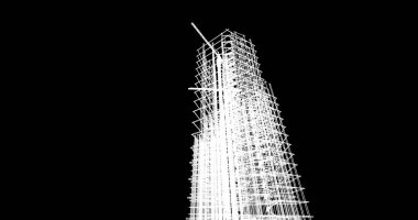 soyut mimari duvar kağıdı tasarımı, dijital konsept arkaplan