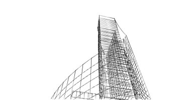 soyut mimari duvar kağıdı tasarımı, dijital konsept arkaplan