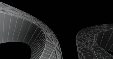 soyut mimari duvar kağıdı tasarımı, dijital konsept arkaplan