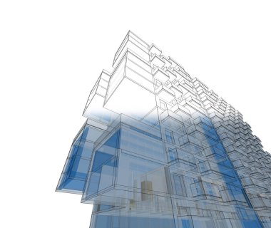 soyut mimari duvar kağıdı tasarımı, dijital konsept arkaplan