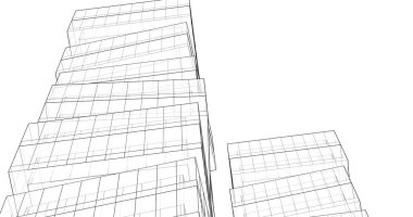 soyut mimari duvar kağıdı tasarımı, dijital konsept arkaplan