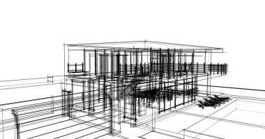 soyut mimari duvar kağıdı tasarımı, dijital konsept arkaplan
