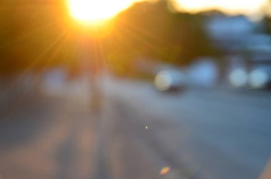 Bulanık şehir. Renkli soyut arkaplan