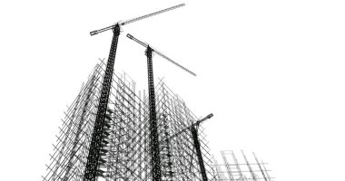 soyut mimari duvar kağıdı tasarımı, dijital konsept arkaplan