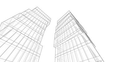 soyut mimari duvar kağıdı tasarımı, dijital konsept arkaplan