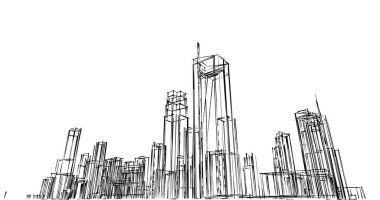 minimal geometrik şekiller, mimari çizgiler