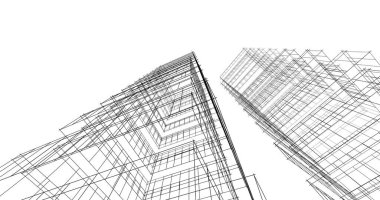 soyut mimari duvar kağıdı tasarımı, dijital konsept arkaplan