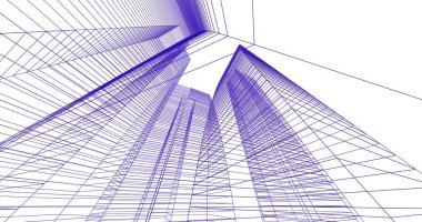soyut mimari duvar kağıdı tasarımı, dijital konsept arkaplan