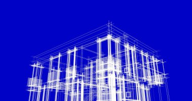 soyut mimari duvar kağıdı tasarımı, dijital konsept arkaplan