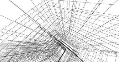 soyut mimari duvar kağıdı tasarımı, dijital konsept arkaplan