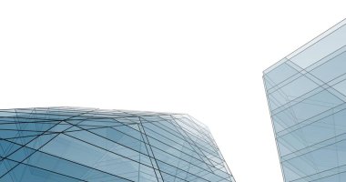 Mimari sanat konseptinde soyut çizgiler, minimum geometrik şekiller. 