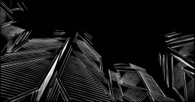 eskiz sanatı, geometrik mimari binalar tasarımı