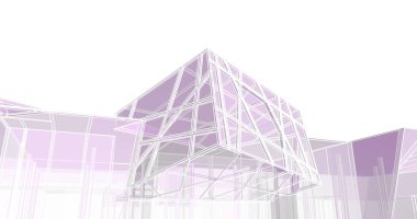 soyut mimari duvar kağıdı tasarımı, dijital konsept arkaplan