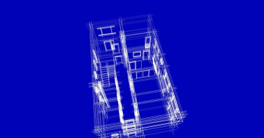 Mimari sanat konseptinde soyut çizgiler, minimum geometrik şekiller. 