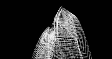 soyut mimari duvar kağıdı tasarımı, dijital konsept arkaplan