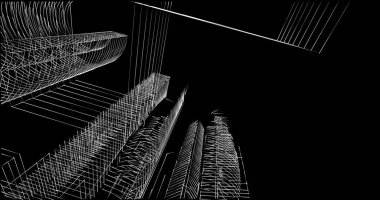 soyut mimari duvar kağıdı tasarımı, dijital konsept arkaplan